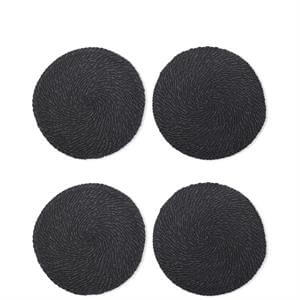 Garden Trading Set of 4 Black Jute Placemats